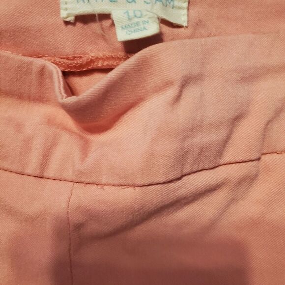 KATE AND SAM Pink elastic waistband Capris Sz 10 - Picture 3 of 6